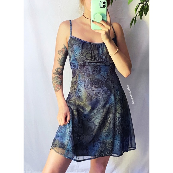 Vintage Dresses & Skirts - 🌿 Vintage Earthy Bohemian Cami Sun Dress 🌿